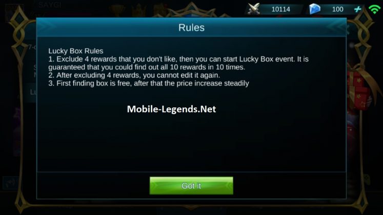 Lucky Box - Events Hall 2021 - Mobile Legends