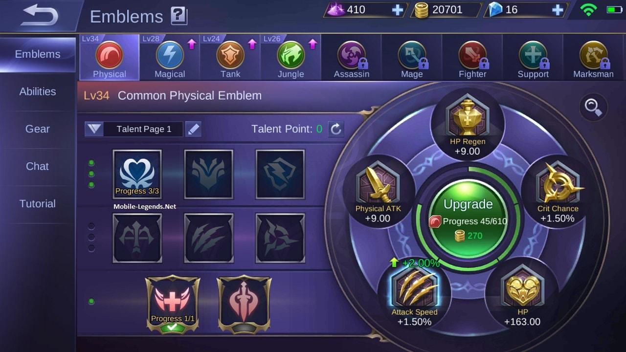 New Emblem Set Info and Rules 2021 - Mobile Legends