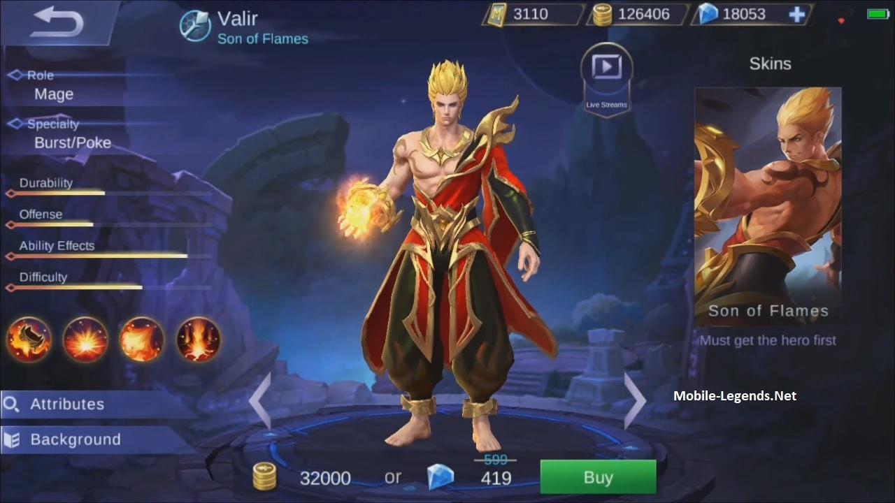 New Hero Valir's Skills 2021 - Mobile Legends